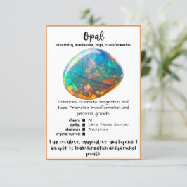 Convites Placa de Significado de Cristal Opal