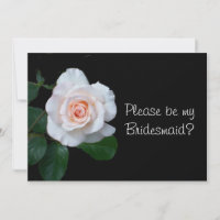 Placa de Solicitação de Bridesmaid de Rosebud Rosa