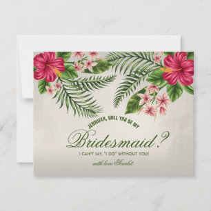 Convites Placa de Solicitação de Bridesmaid para Flores Tro
