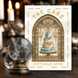 Convites Placa de Tarte de Bolo de Festa de aniversário de 