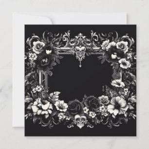 Convites Placa de Vazio personalizada - Modelo preto e bran