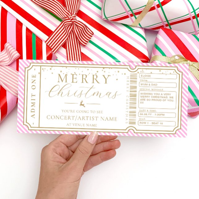 Convites Placa de Voucher de Oferta de Entalhe em Stripe Ro (Criador carregado)