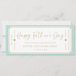 Convites Placa de Voucher de Presente para Dia de os pais F