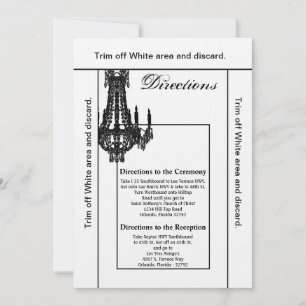 Convites Placa direcional 3,5x6 Crystal Chandelier Glitz Gl