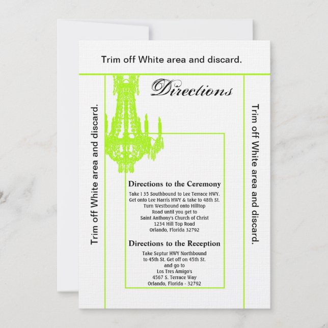 Convites Placa direcional 3,5x6 Crystal Chandelier Glitz Gl (Frente)