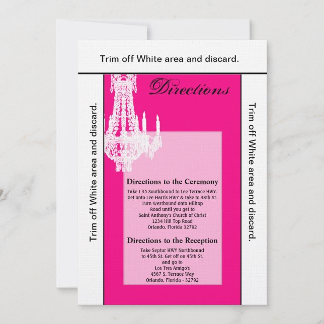 Convites Placa direcional 3,5x6 Crystal Chandelier Glitz Gl (Frente)