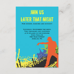 Convites Placa do Partido do Bar Mitzvah HIP HOP DANCE