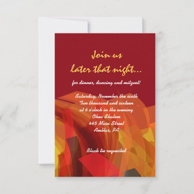 Convites Placa do Partido do Bar Mitzvah para Star Bat Tran (Frente)