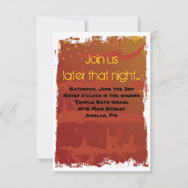 Convites Placa do Partido Mitzvah, Bar de basquete (Frente)