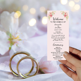 Convites Placa do Programa Flores de Aquarela Rosa Boho