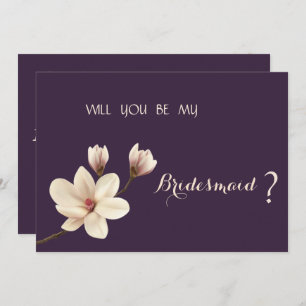 Convites Placa Elegante Chic Magnolia Bridesmaid