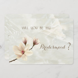 Convites Placa Elegante Chic Magnolia Bridesmaid