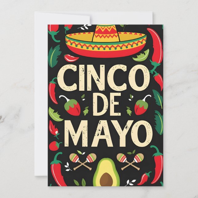 Convites Placa Fiesta Stripes Colorida (Frente)