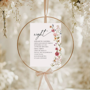 Convites Placa Floral   Mesa Oito
