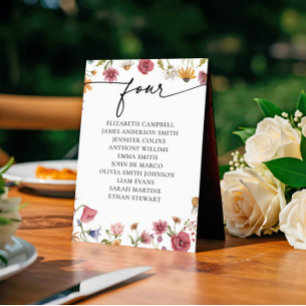 Convites Placa Floral Mesa quatro