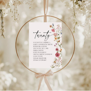 Convites Placa Floral Mesa Vinte