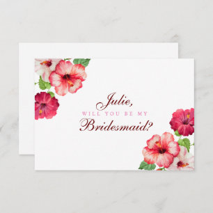 Convites Placa Floral Tropical Bridesmaid