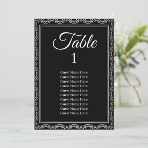 Convites Placa Gráfica de Casamento de Frame Silver Luxurio