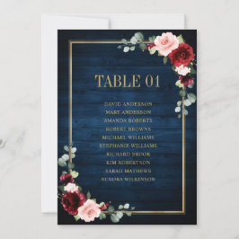 Convites Placa Gráfico Floral Dourada Sentado com Blush do 