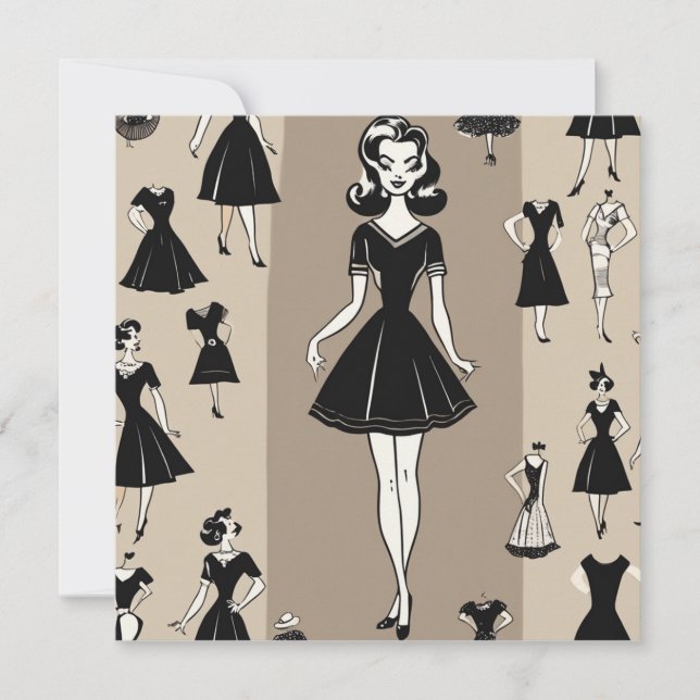 Convites Placa LBD Chic: Elegância sem esforço (Frente)