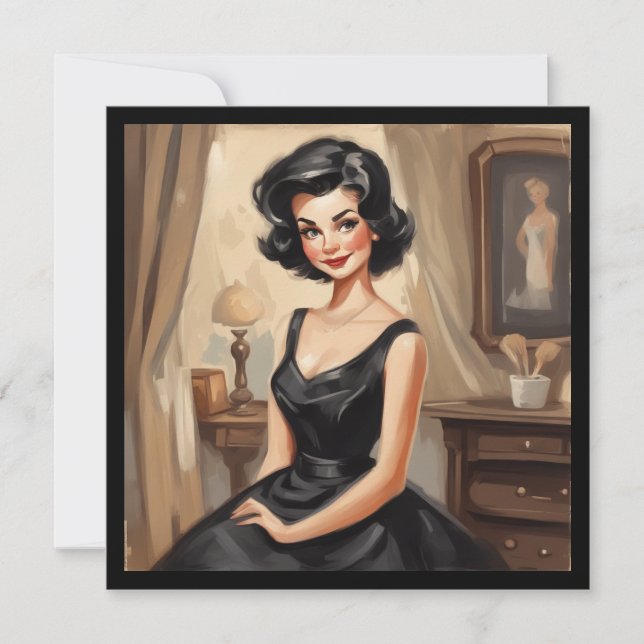 Convites Placa LBD Chic: Elegância sem esforço (Frente)