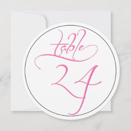 Convites Placa N.º 24 do Script de Caligrafia Rosa