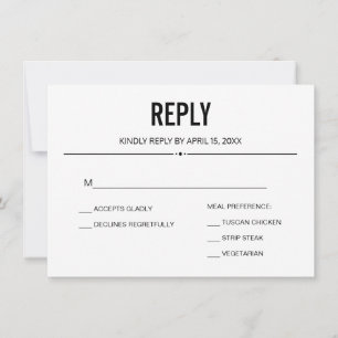 Convites Placa Personalizada de Modelo de Resposta RSVP Sim
