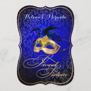 Convites Placa PixDezines Rossi Sweet 16 Mascarada/DIY