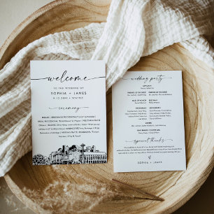 Convites Placa plana de Casamento Skyline Seattle 5x7