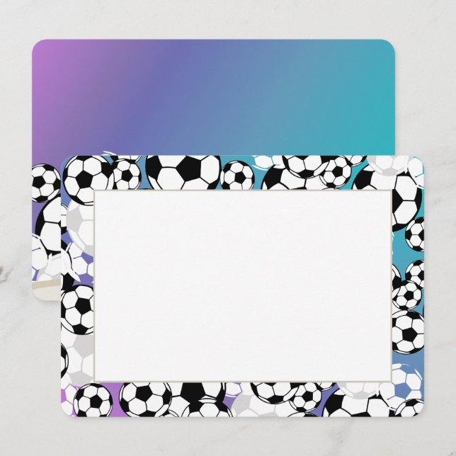 Convites Placa Plana de Futebol Obrigado (Frente/Verso)