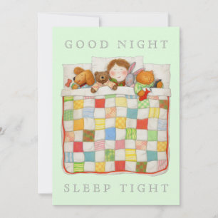 Convites Placa plana do Vazio COZY QUILT 5x7 - Verde