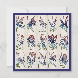 Convites Placa Plana Mah Jong One Bams