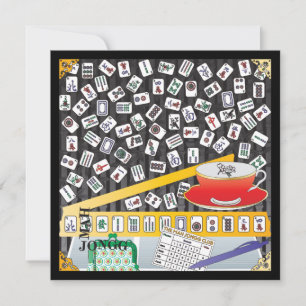 Convites Placa Plana Mah Jongg Limerick Mahj