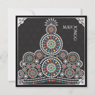 Convites Placa Plana Mah Jongg Limerick Taj