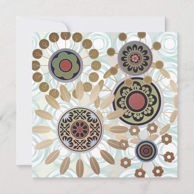 Convites Placa Plana Mah Jongg Starburst Pontos (Frente)