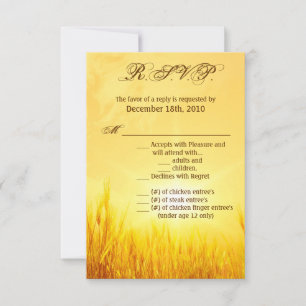Convites Placa R.S.V.P. 3.5x5 Suspensa de trigo