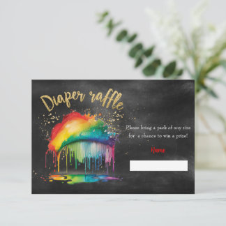 Convites Placa Raffle Fralda do Quadro-Chá de fraldas do Ar