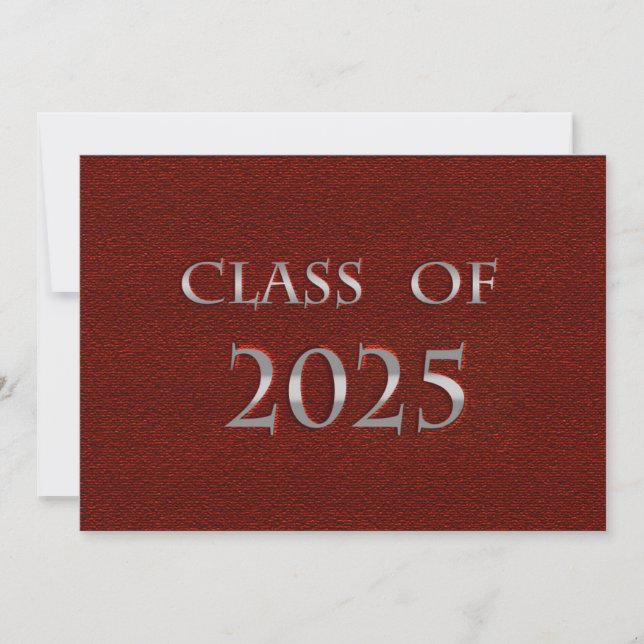 Convites Placa Red and Silver Classe 2025 (Frente)