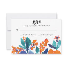 Placa RSVP de Bloom Floral Vibrante