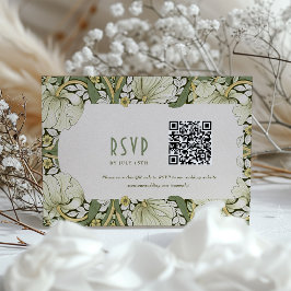 Convites Placa RSVP de Casamento de Arte Nouveau Elegante c