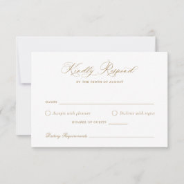 Convites Placa RSVP de Casamento de Script de Caligrafia El