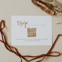 Placa RSVP de Código QR do INDIE Bohemian Terracot