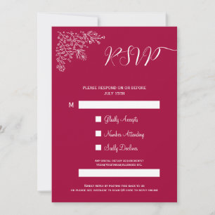 Convites Placa RSVP de Código QR Floral Islâmico Moderno Ma