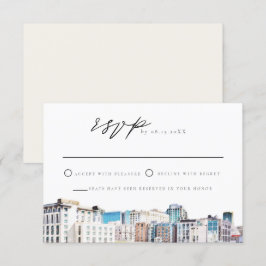 Convites Placa RSVP de Destino do Skyline do SAN DIEGO Wate