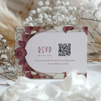 Placa RSVP de Lily Calla Lily Burgundy com código