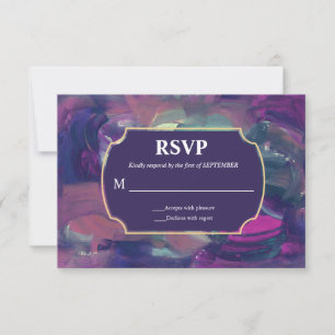 Convites Placa RSVP de Pintura em Branco