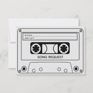Convites Placa RSVP de Solicitação de Música