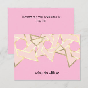 Convites Placa RSVP Sheer Estrela Dourada de David