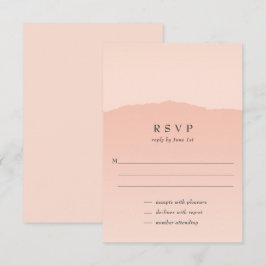 Convites Placa RSVP Simples Trendy Blush Wedding