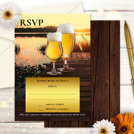 Convites Placa RSVP Sunset Beer Summer